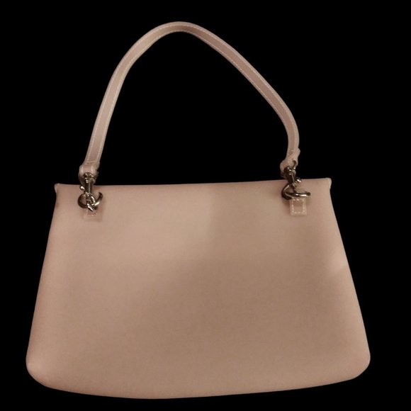 Two Piece Pale Pink Vinyl Bag Set, Purse Set, Handbag Set, 2pc Tote Set - Picture 8 of 16